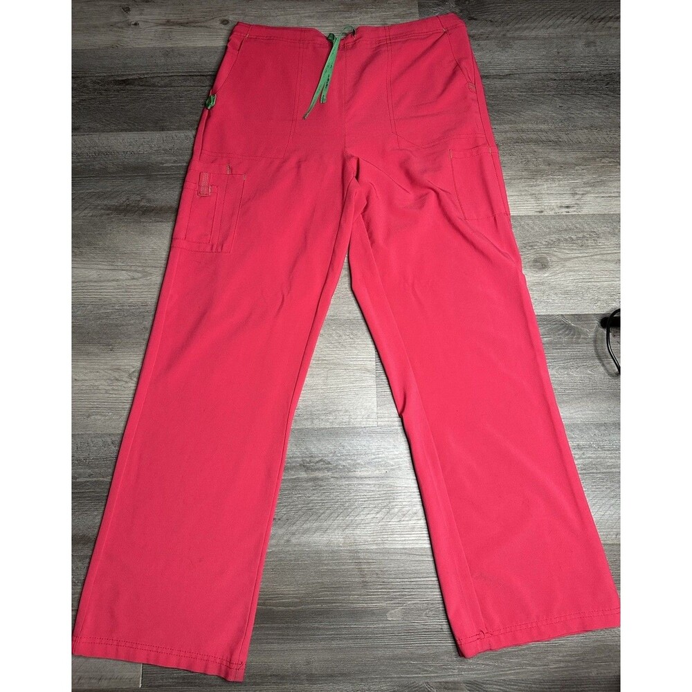 Carhartt Womens Pink Scrub Pants Cargo Drawstring Elastic Waist C52110T - XLT